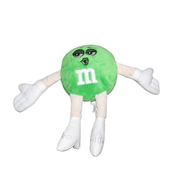 M&M World 11 in Green M&M Stuffed Character-GUC - Picture 1 of 6